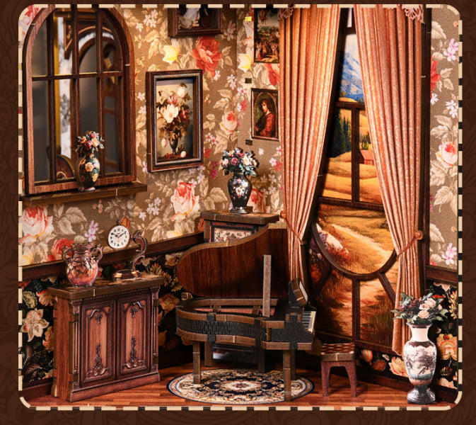 DIY Miniatur-Café Puppenhaus Bausatz – Wohnkultur Modell für Kinder und Erwachsene als Geburtstagsgeschenk