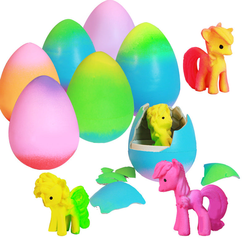 Regenbogen-Eier schlüpfen Einhörner – 6er-Pack Spielzeug für Kinder ab 3 Jahren, ideale Geburtstags- und Ostergeschenke für Jungen und Mädchen