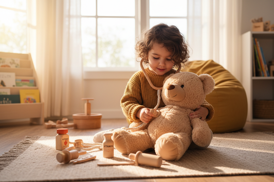 Die beste Medizin ist Spiel: Wie der Mini-Arztkoffer aus Holz kindliche Ängste nimmt und Sozialkompetenz stärkt