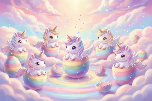 Schlüpfende Eier mit Einhörnern – Magisches Regenbogen-Wunder für Kinder ab 3 Jahren Spileo