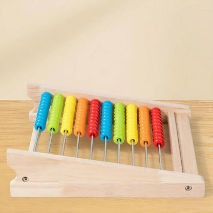 Natureich Abakus aus Buchenholz – 100 bunte Kugeln, Rechenrahmen für Grundschüler mit Übungsaufgaben | Lernen mit Spaß & Spiel