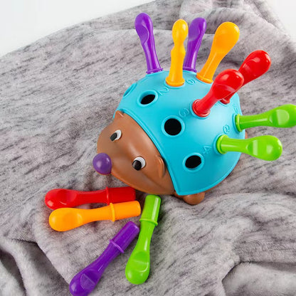 Feinmotorik-Lernspielzeug ab 18 Monaten – Farben & Formen entdecken mit Steckstacheln für Vorschulkinder Spileo