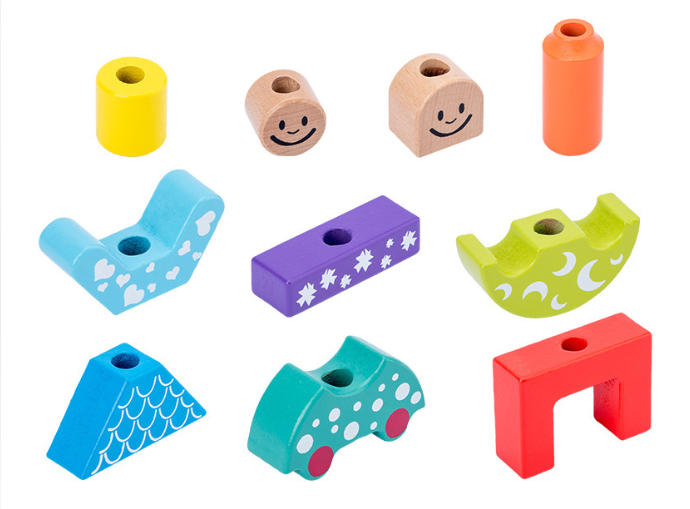Bauklötze mit Sound – 12 bunte, klappernde Holzbausteine für Kinder ab 12 Monaten