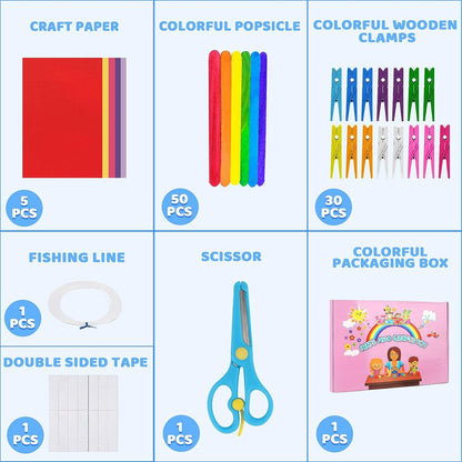 3200+ Teile Bastelset für Kinder 4–12 Jahre – 12 DIY-Bastelideen, Aufbewahrungskiste, Kreativset für Mädchen