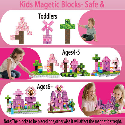 Magnetische Bausteine – 165-teiliges Bauspielzeug ab 3 Jahren für Mädchen und Jungen, ideal als Ostern- oder Halloween-Geschenk für Kinder von 3 bis 9 Jahren