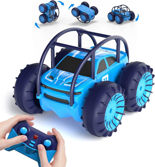 Ferngesteuertes Amphibien-RC-Auto mit LED-Licht, 360° Flips, 4WD, 15 km/h, wasserdicht – Offroad-Monstertruck für Kinder ab 3 Jahren