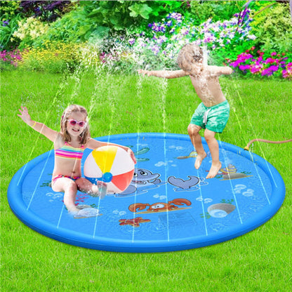 170 cm Wasserspielmatte für Kinder – Sprühender Plansch-Teppich für Garten, Strand & Partys – Ideal für Babys und Familienaktivitäten im Sommer