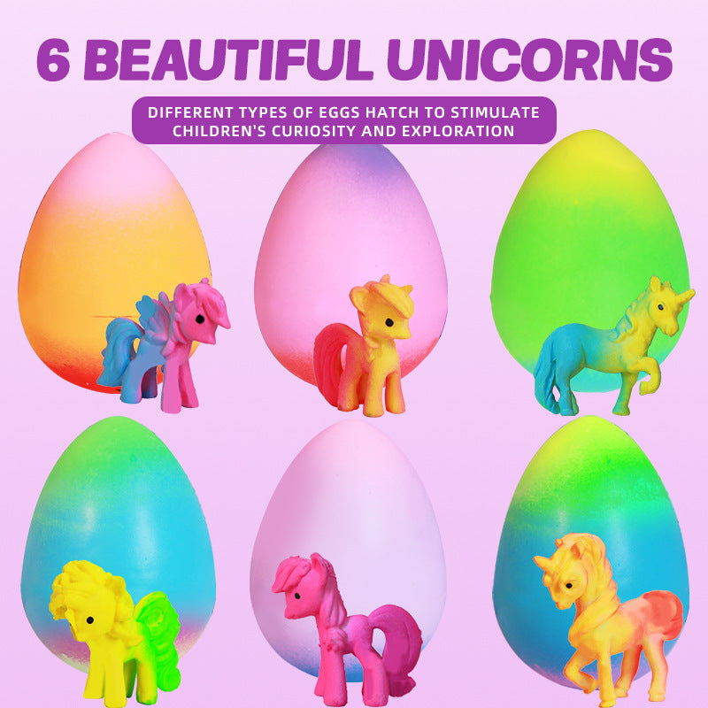 Regenbogen-Eier schlüpfen Einhörner – 6er-Pack Spielzeug für Kinder ab 3 Jahren, ideale Geburtstags- und Ostergeschenke für Jungen und Mädchen
