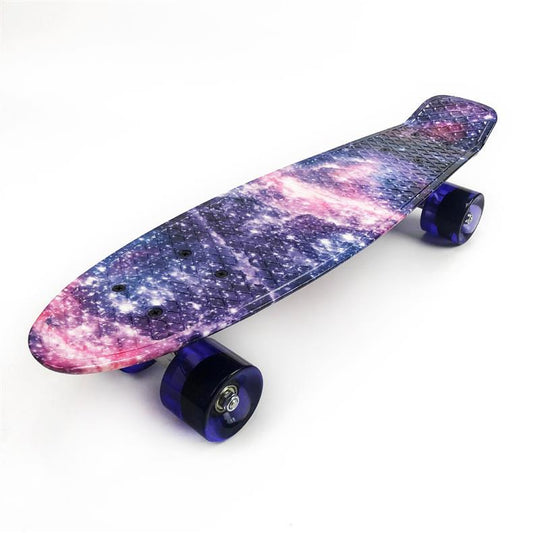 Skateboard mit LED-Rädern, Skate-Tool und ABEC-7-Lagern – für Kinder, Erwachsene und Anfänger – 56 cm
