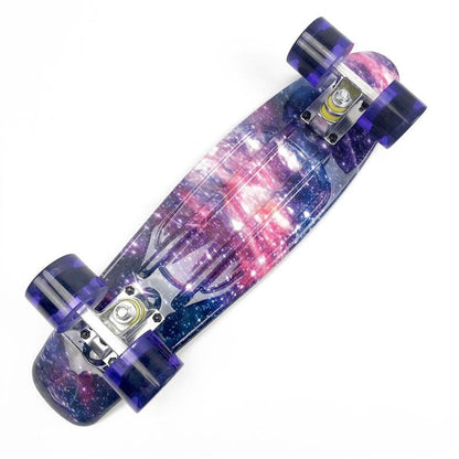 Skateboard mit LED-Rädern, Skate-Tool und ABEC-7-Lagern – für Kinder, Erwachsene und Anfänger – 56 cm