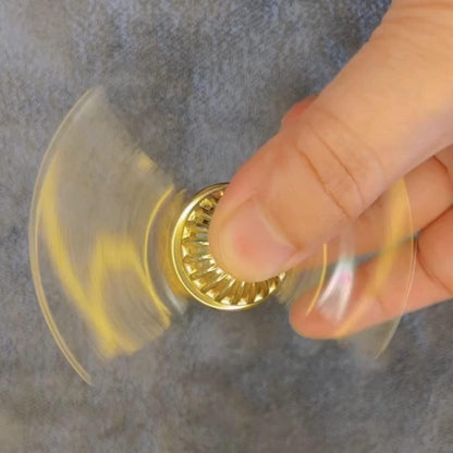 Goldener Hand-Spinner aus Metall – Fidget-Spielzeug zur Stressbewältigung für Kinder & Erwachsene, dekoratives Schreibtischspielzeug als Geschenk für Jungen und Mädchen