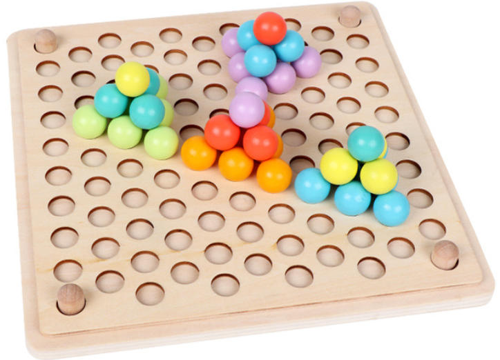 Montessori Holzspielzeug ab 3 Jahre – Pädagogisches Steckspiel, Puzzle & Geschicklichkeitsspiel für Kinder | Kreatives Lernspielzeug und Gemeinschaftsspiel als Geschenkidee