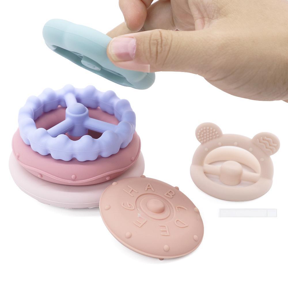 Baby-Spielzeug-Set für 3–36 Monate – Beißring mit Greifling, Stapelturm & Sensorik-Spielzeug, sicheres & langlebiges Geschenk zur Geburt oder zum 1. Geburtstag
