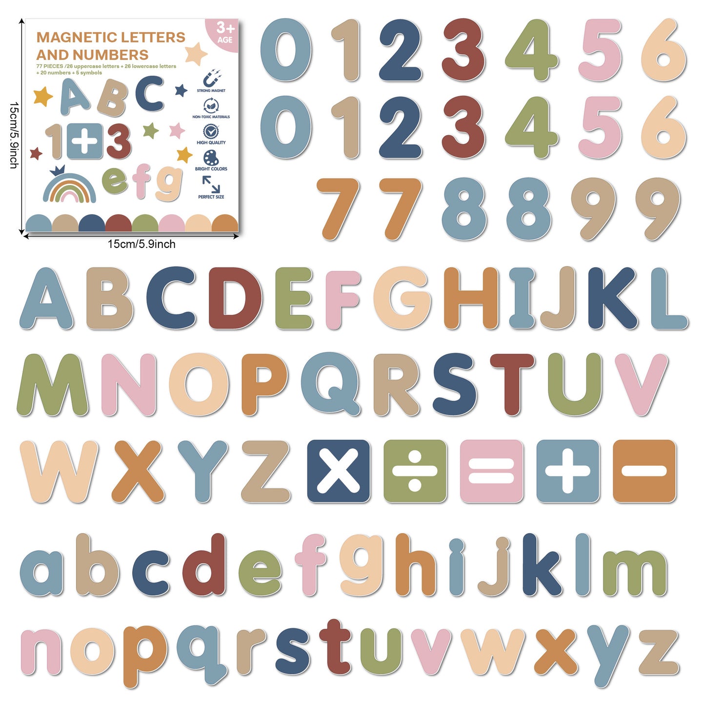 Magnetische Schreibtafel mit Stift und Buchstaben – Lernset zum Schreibenlernen, Alphabetübung und Vorschulförderung für Jungen und Mädchen