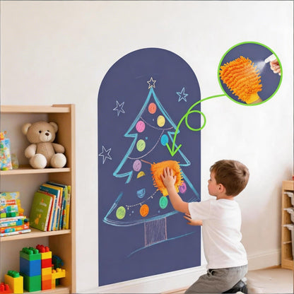 Magnetischer Wandaufkleber für Kinder – 100 x 45 cm, weiß, abziehbar & wiederverwendbar, als Kreidetafel & magnetische Tafel nutzbar