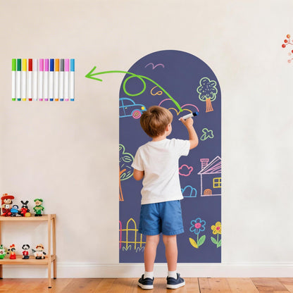 Magnetischer Wandaufkleber für Kinder – 100 x 45 cm, weiß, abziehbar & wiederverwendbar, als Kreidetafel & magnetische Tafel nutzbar