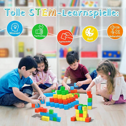Magnetische Bausteine für Kinder – 100 Teile Lernspielzeug ab 3 Jahren