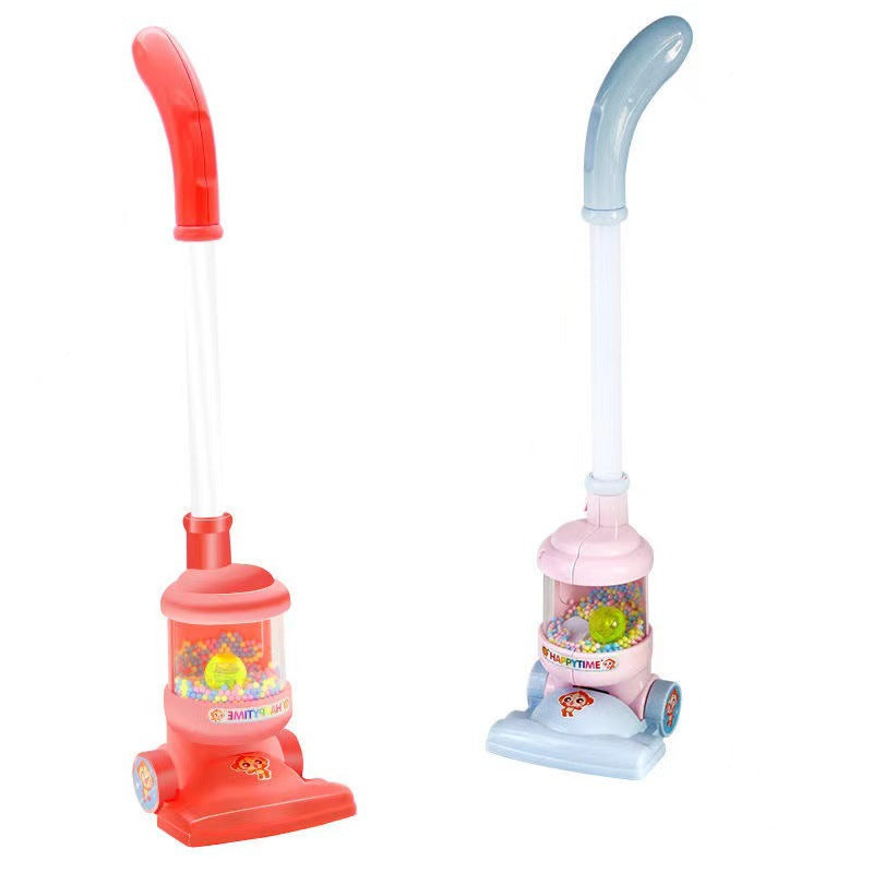 2-in-1-Rollenspiel-Staubsauger mit Lichtern, Musik und Staubwedel für Kinder ab 2 Jahren – mehrsprachig